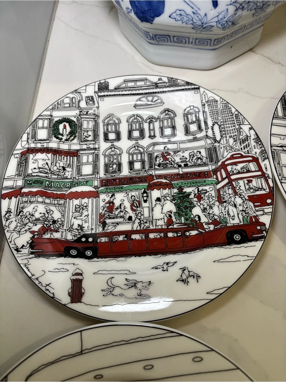 Set of 4 Noritake Epoch Le Restaurant X-MAS 8